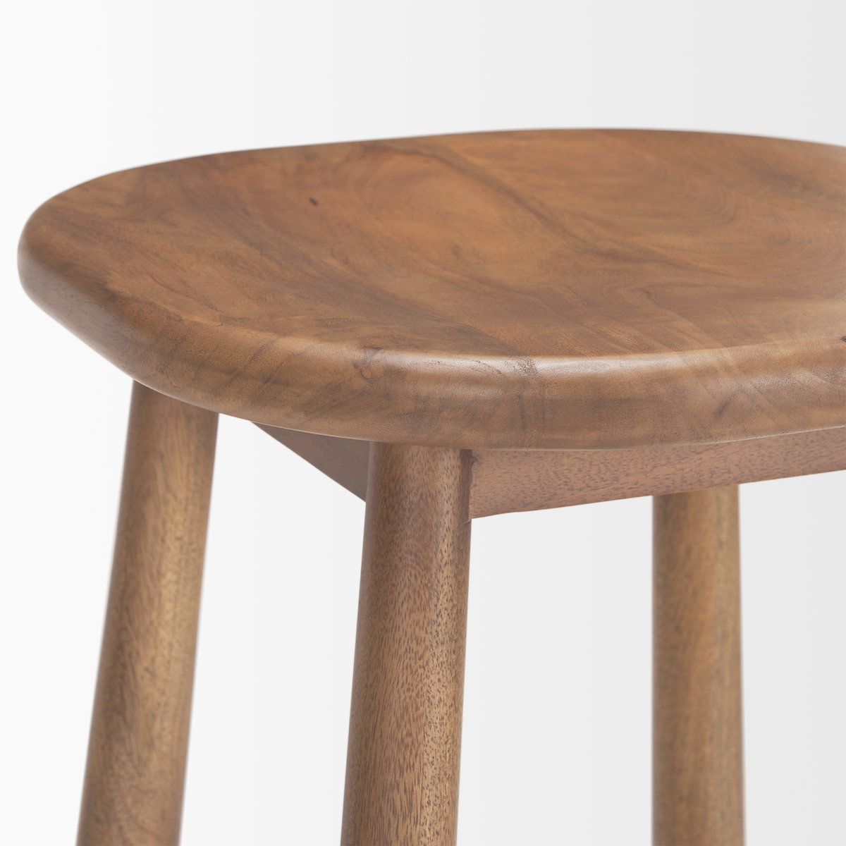 Ernest Backless 30in Seat Bar Stool | Medium Brown, Counter & Bar Stool by Mercana, 16.5" length x 16.5" width x 30" height View 7