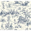 Seasons Toile Navy Wallpaper thumbnail 0