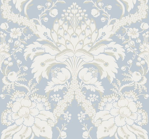 French Artichoke Dam Blue Wallpaper