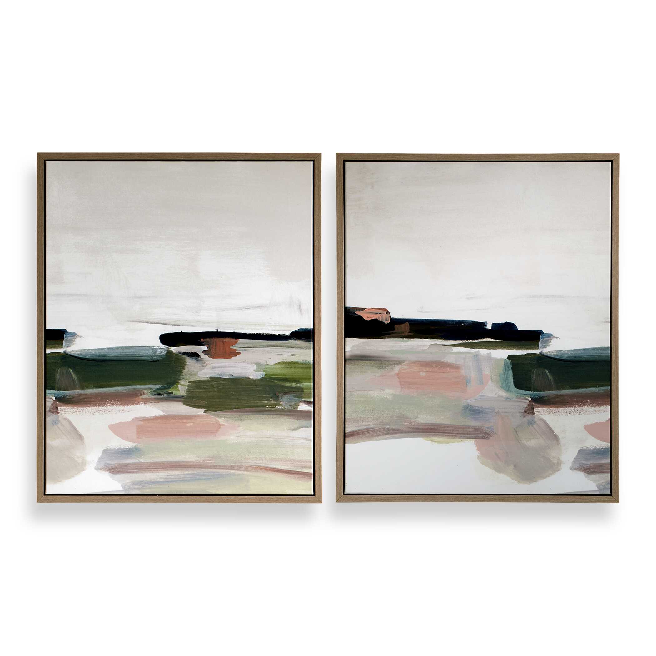 Just Peaking Framed Abstract Prints Set/2, Painting by Uttermost, 25.5" width x 31.5" height x 2" depth View 1