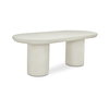 Rocca Dining Table Cream, by Moe's Home, 82.68" width x 30.12" height x 39.37" depth thumbnail 3