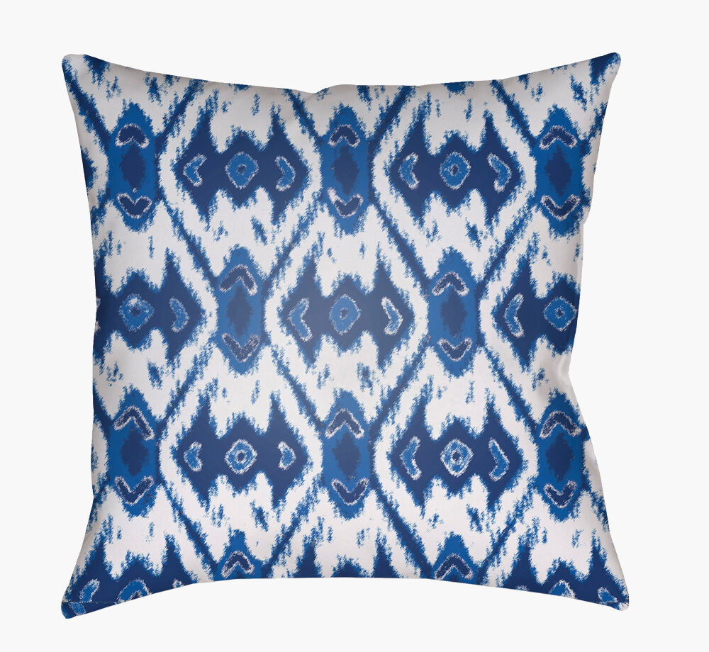 Indigo Blues Accent Pillow, Decorative Pillow by Surya, 18" length x 18" width