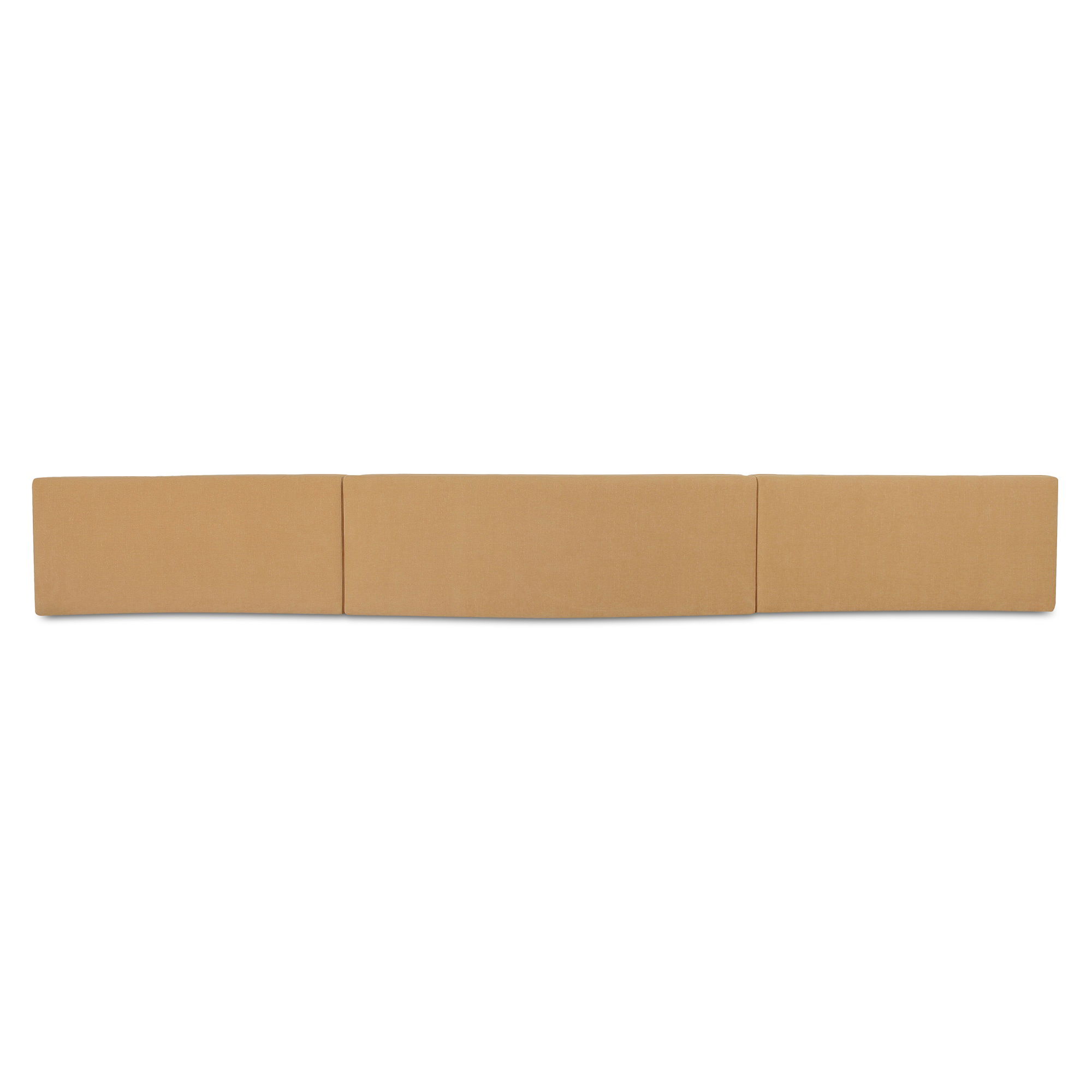 Naomi 3 Piece Wave Modular Sectional Golden Yellow, Sectional Sofa by Moe's Home, 242.1" width x 28.3" height x 39" depth View 5