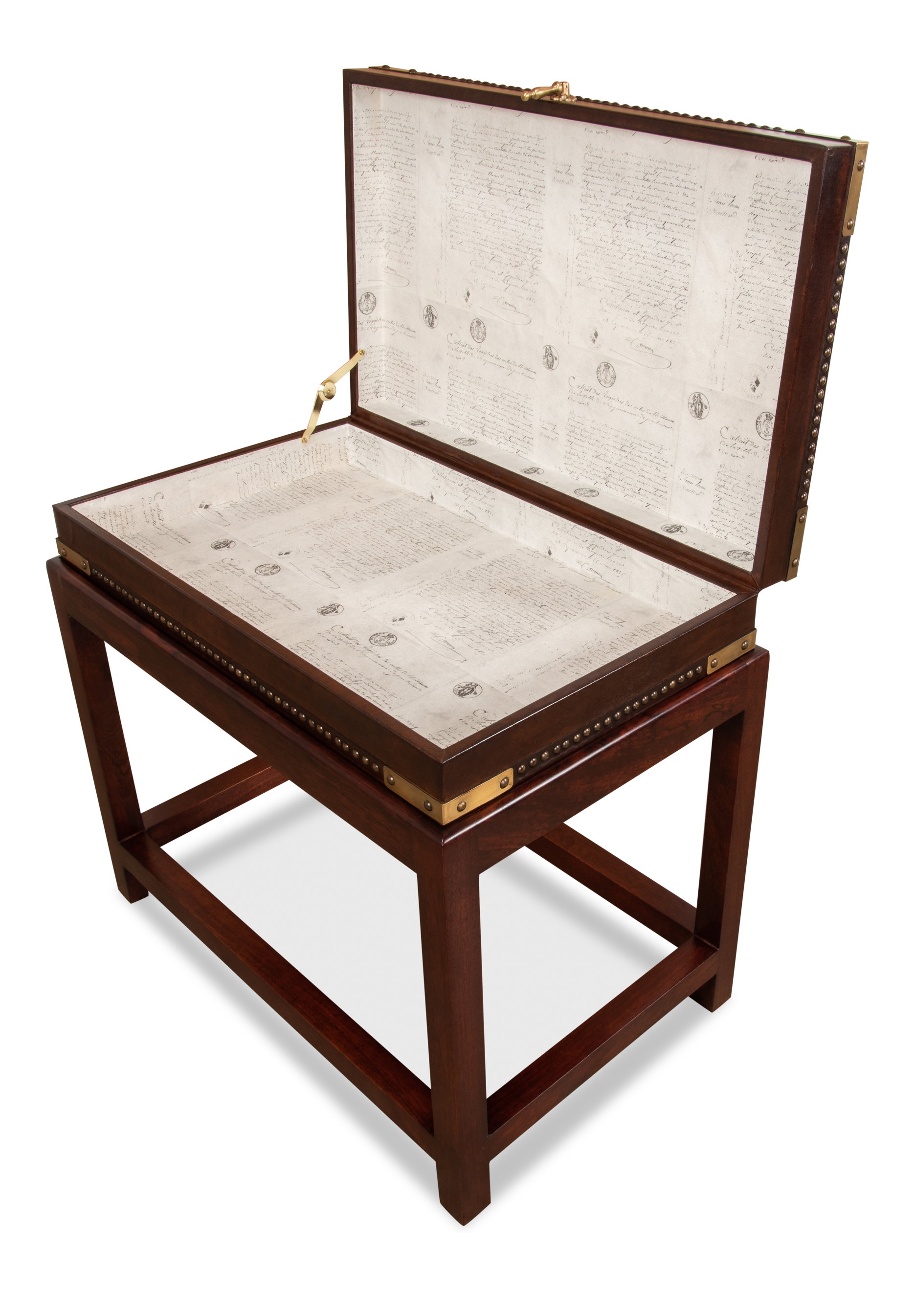Winchester Box On Stand, Side & End Table by Sarreid, 27" length x 17" width x 24" height View 5