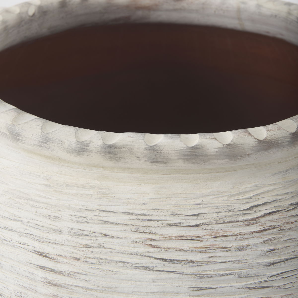 Misha  Cream Ceramic Floor Vase, by Mercana, 25.2" length x 25.2" width x 22.44" height View 4