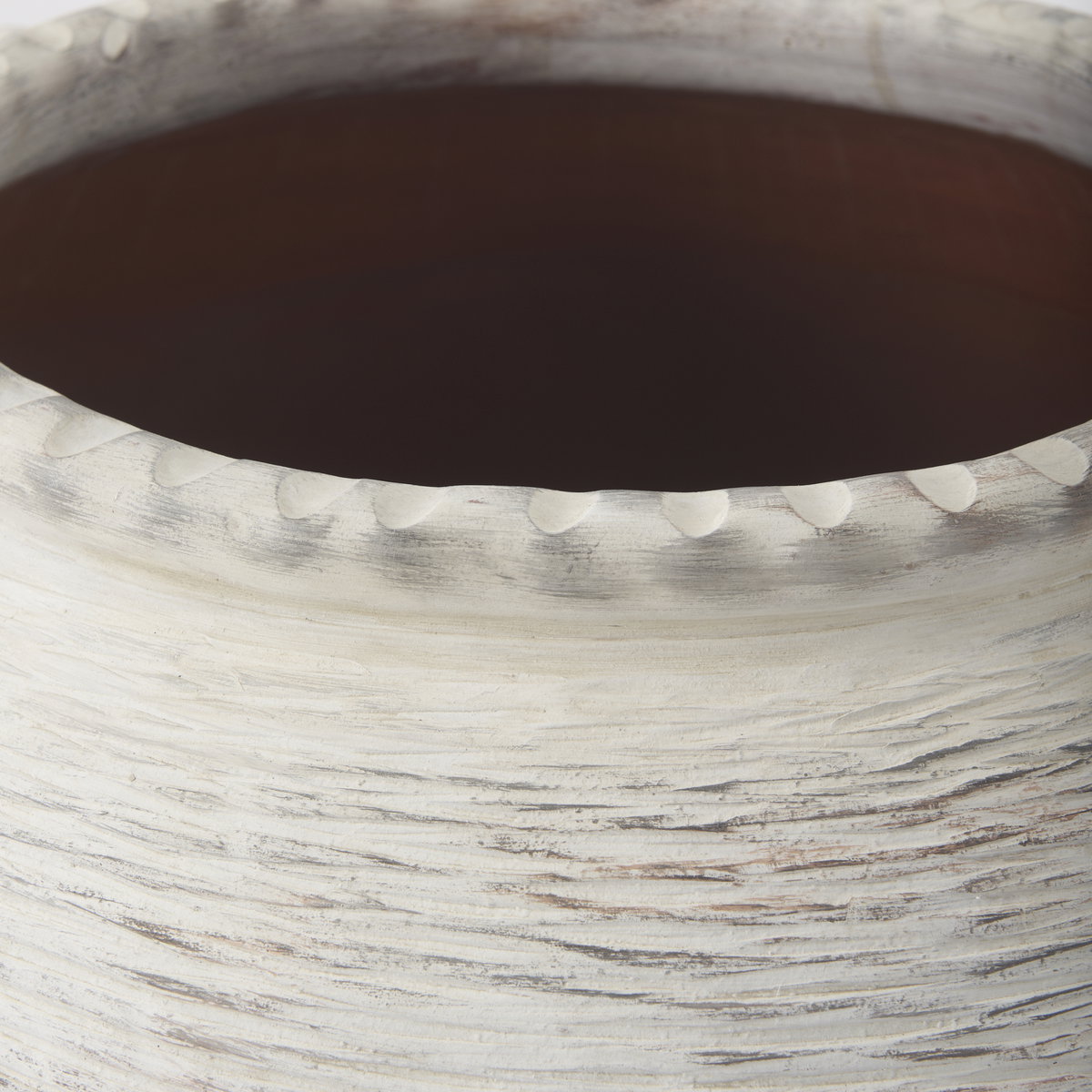 Misha  Cream Ceramic Floor Vase, by Mercana, 25.2" length x 25.2" width x 22.44" height View 4