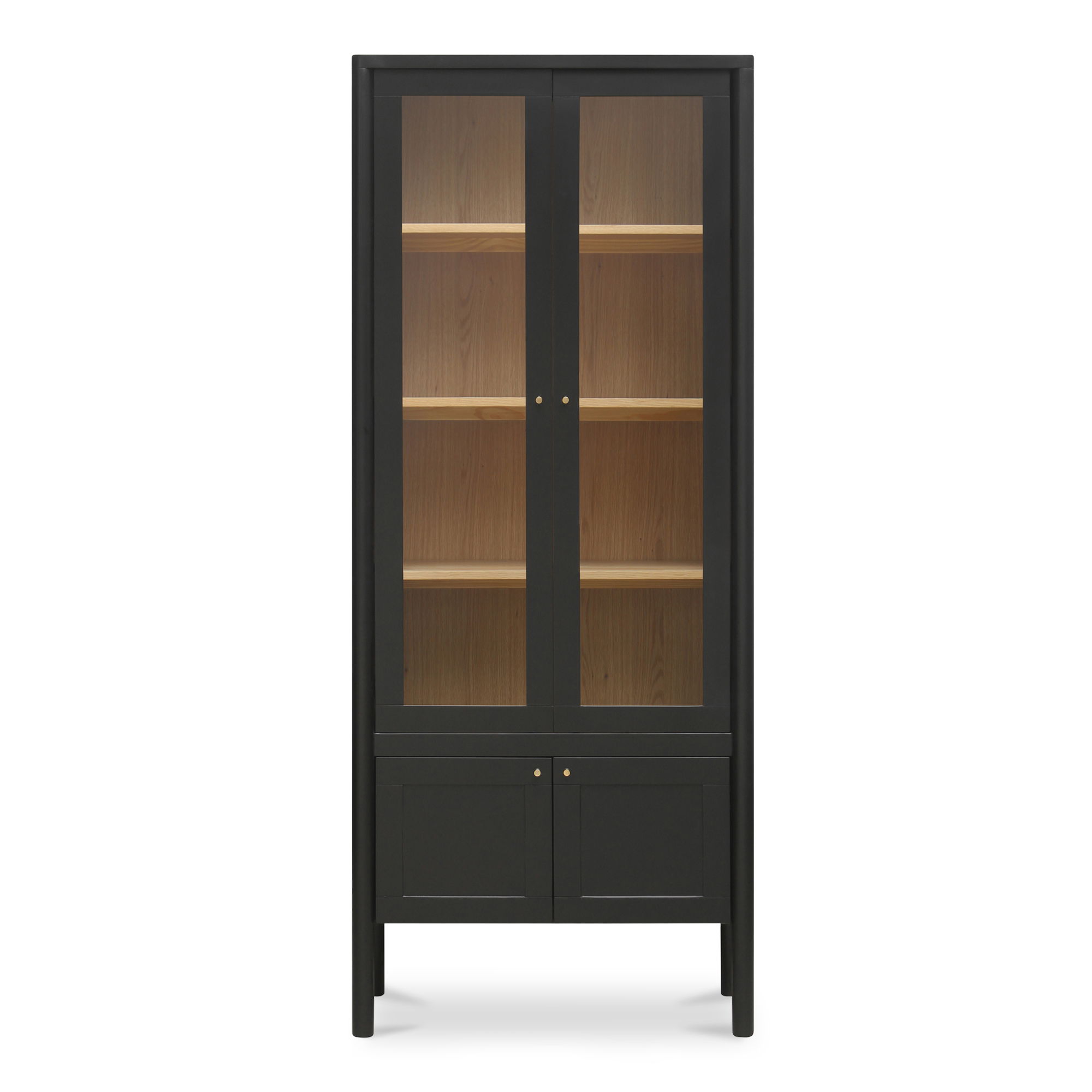 Hannah Tall Cabinet Black, Cabinets & Sideboard by Moe's Home, 35" width x 86.2" height x 16.9" depth View 1