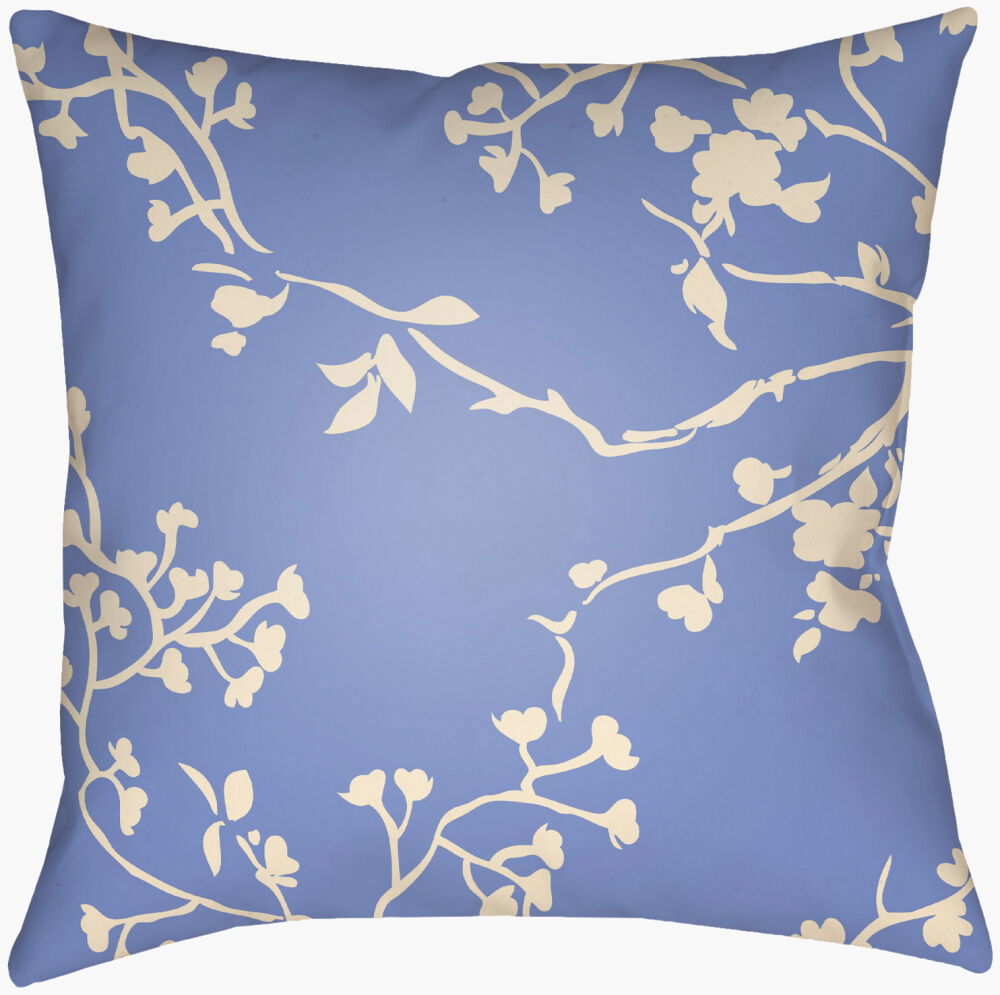Chinoiserie Floral Accent Pillow, Decorative Pillow by Surya, 18" length x 18" width