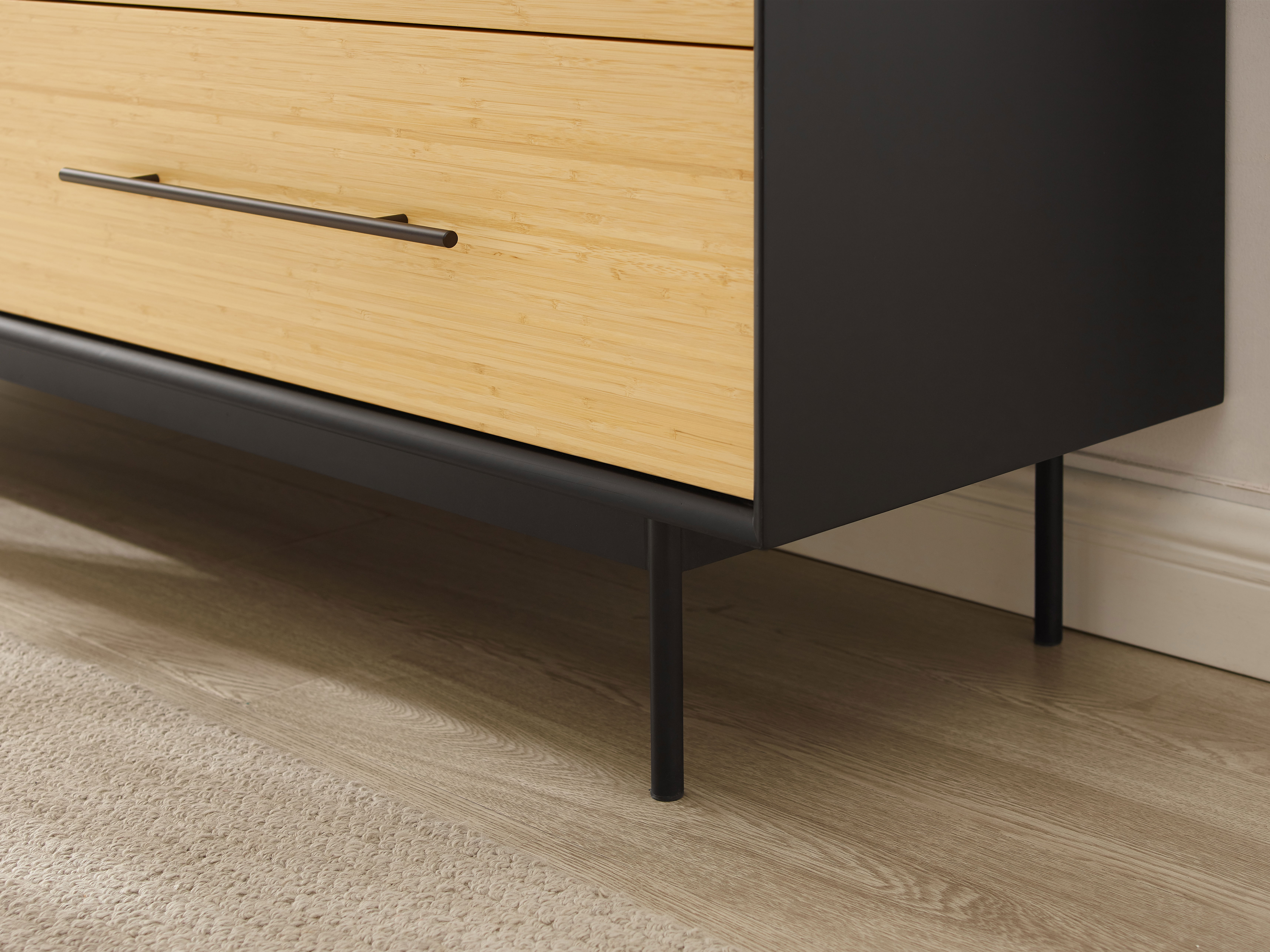 Santa Cruz 4 Drawer High Chest, Wheat, Dresser by Greenington, 18" length x 28.25" width x 44" height View 8