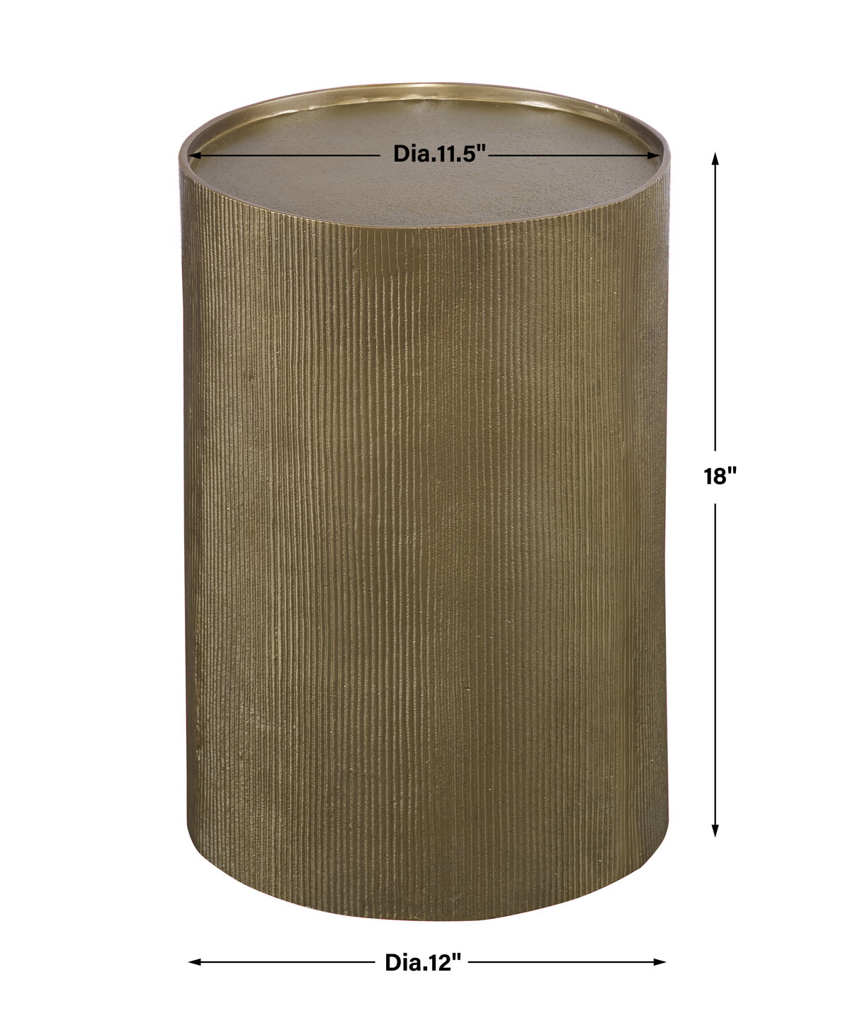 Adrina Drum Accent Table, Side & End Table by Uttermost, 12" width x 18" height x 12" depth View 3
