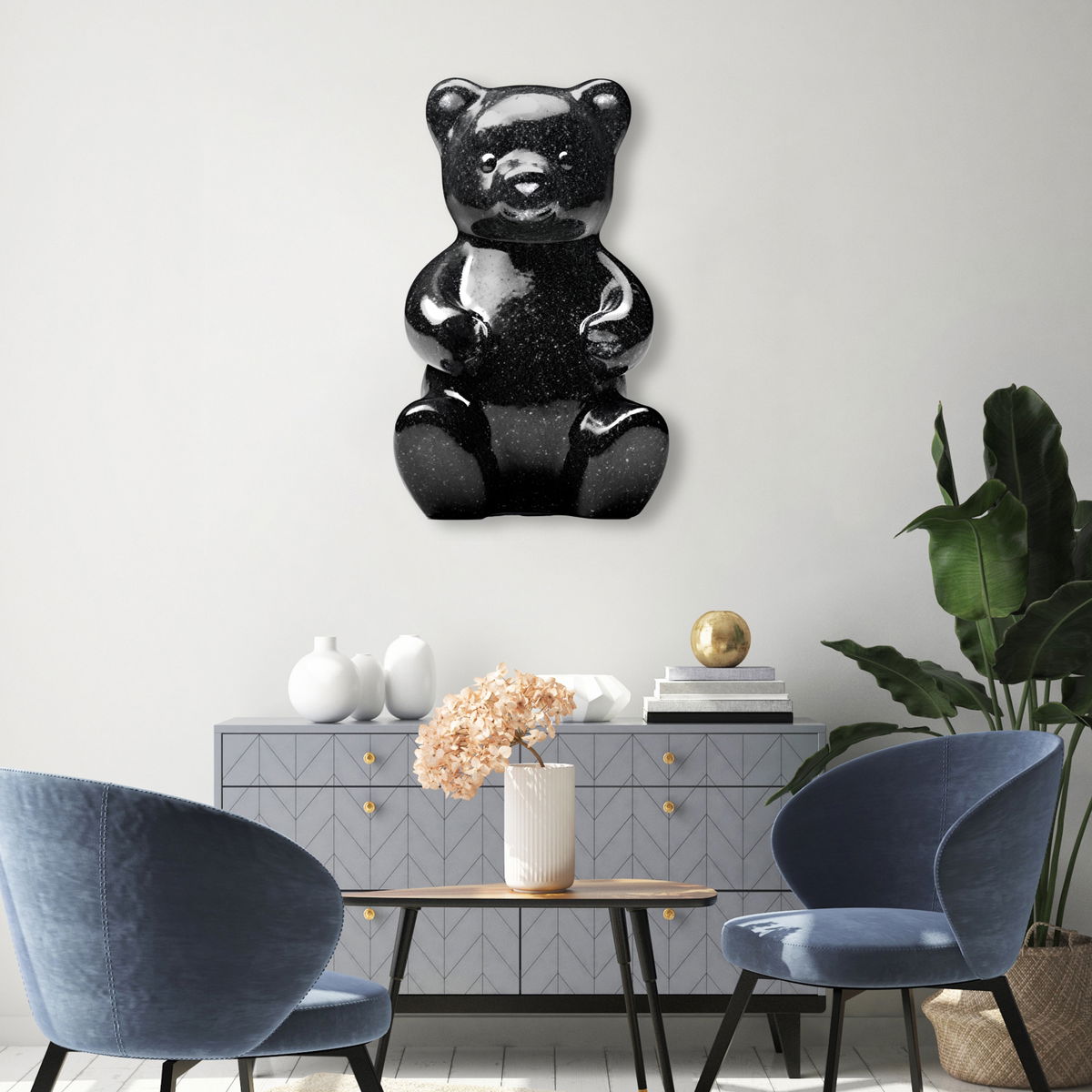 Gummy Bear Black (No Embellishment), Art by Oliver Gal,  15x10 View 4