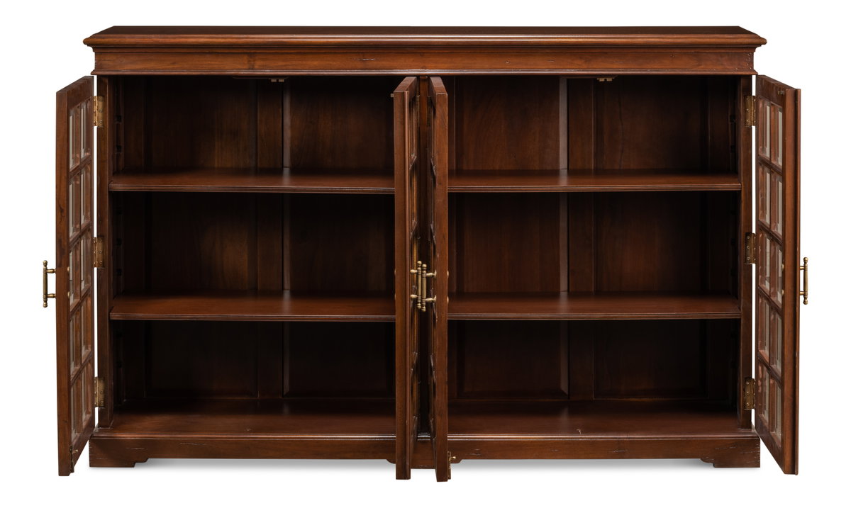 Carmel-By-The-Sea Bookcase  Cognac, by Sarreid, 1'1" length x 5'7" width x 3'7" height View 9