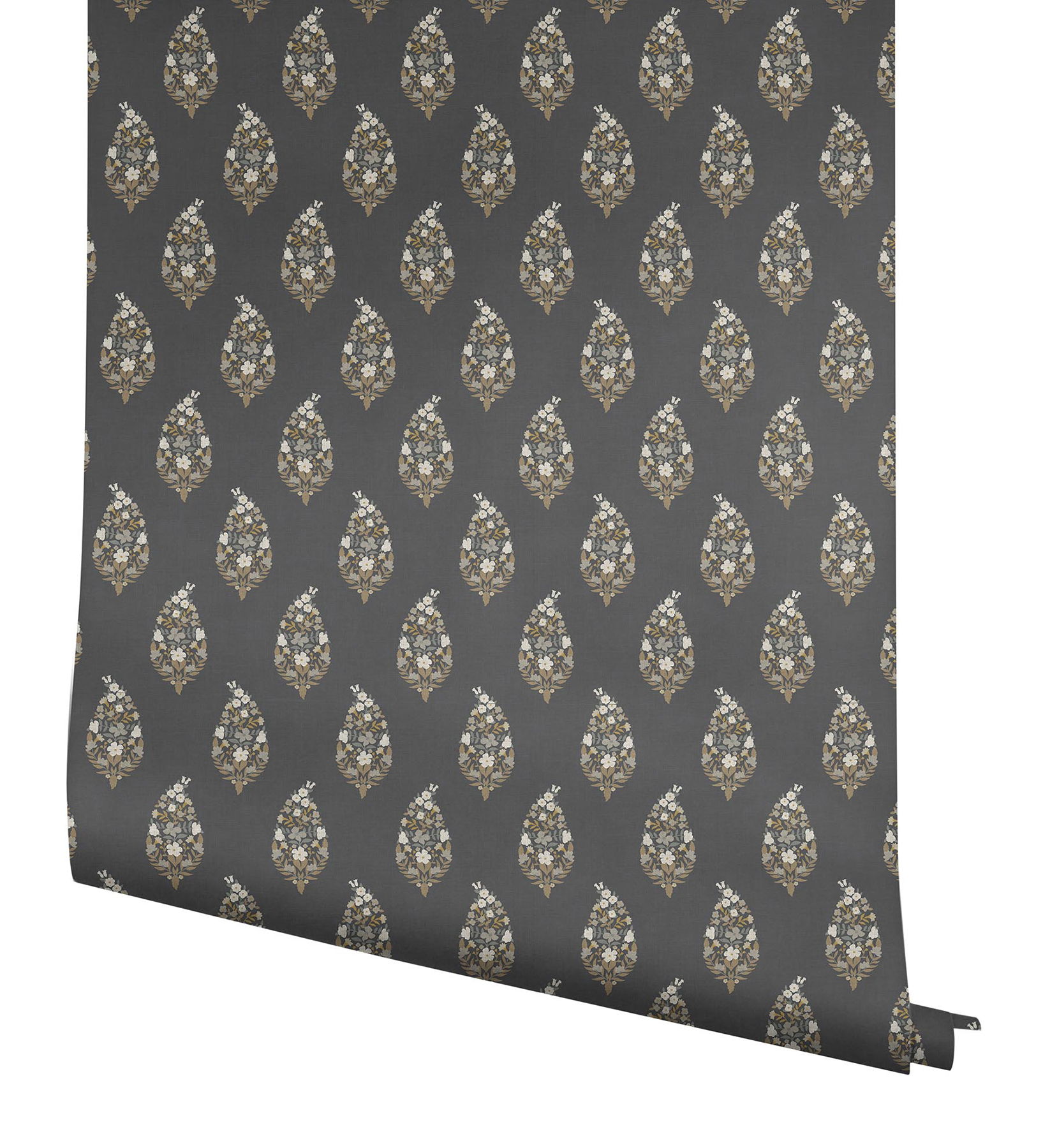 Paisley Black Wallpaper large image 