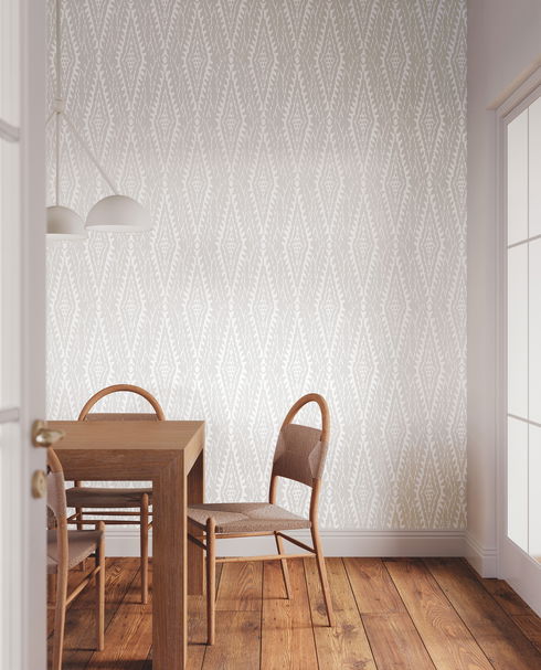 Rousseau Paperweave Warm Grey Wallpaper