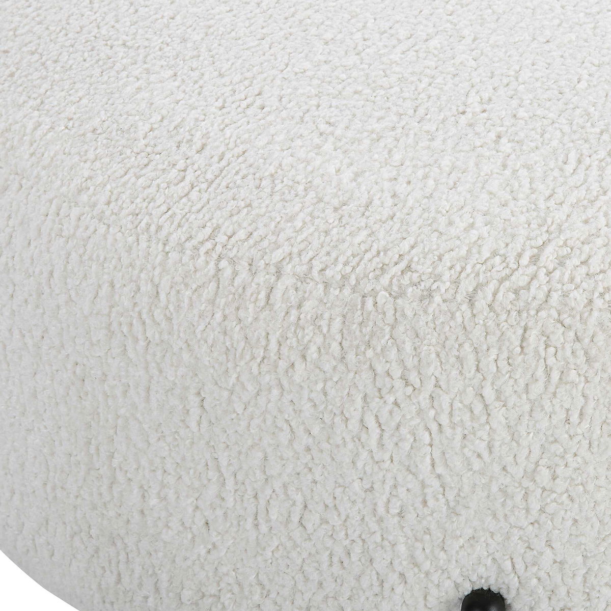Arles Large Plush White Ottoman, by Uttermost, 40" width x 18" height x 40" depth View 7
