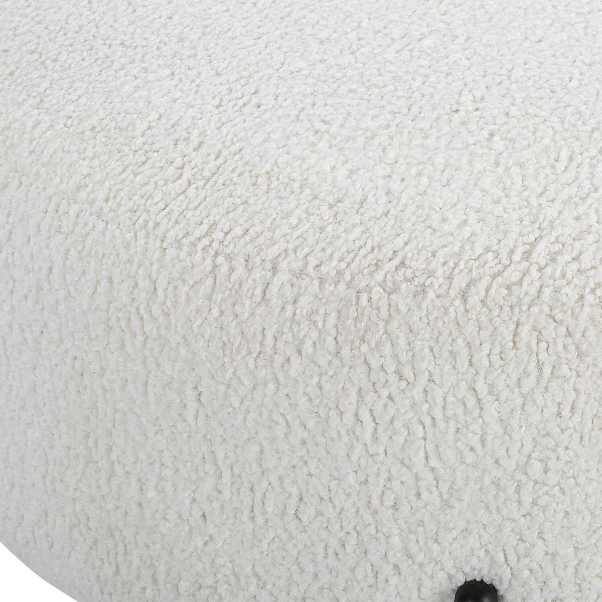 Arles Large Plush White Ottoman, by Uttermost, 40" width x 18" height x 40" depth View 7