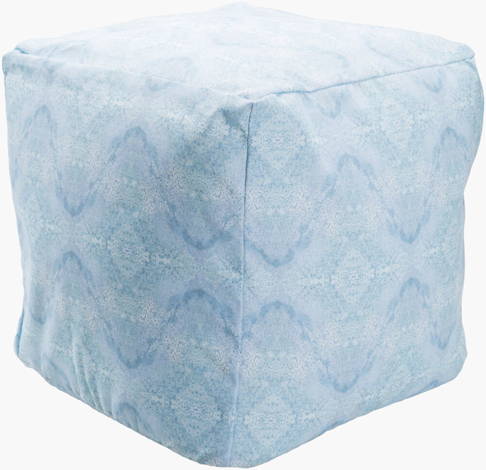 Agua Pouf, Ottoman by Surya, 18" width x 18" height