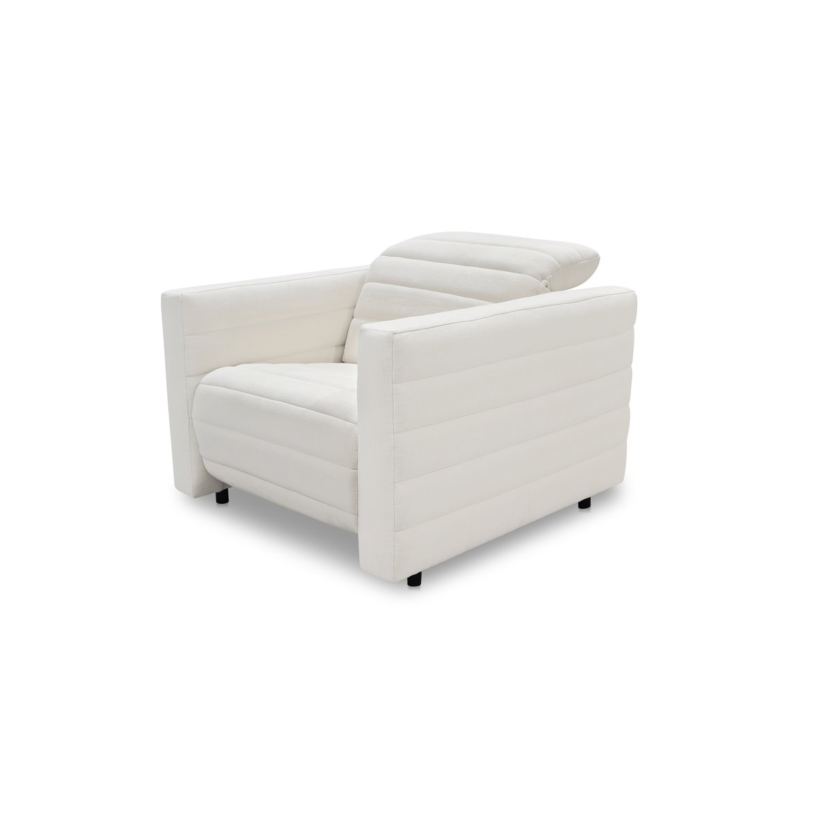 Juno Power Recliner Chair Off White, Accent Chair by Moe's Home, 40" width x 31.5" height x 42" depth View 3
