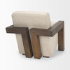 Sovereign Oatmeal Fabric Upholstered with Solid Wood Frame Accent Chair thumbnail 4