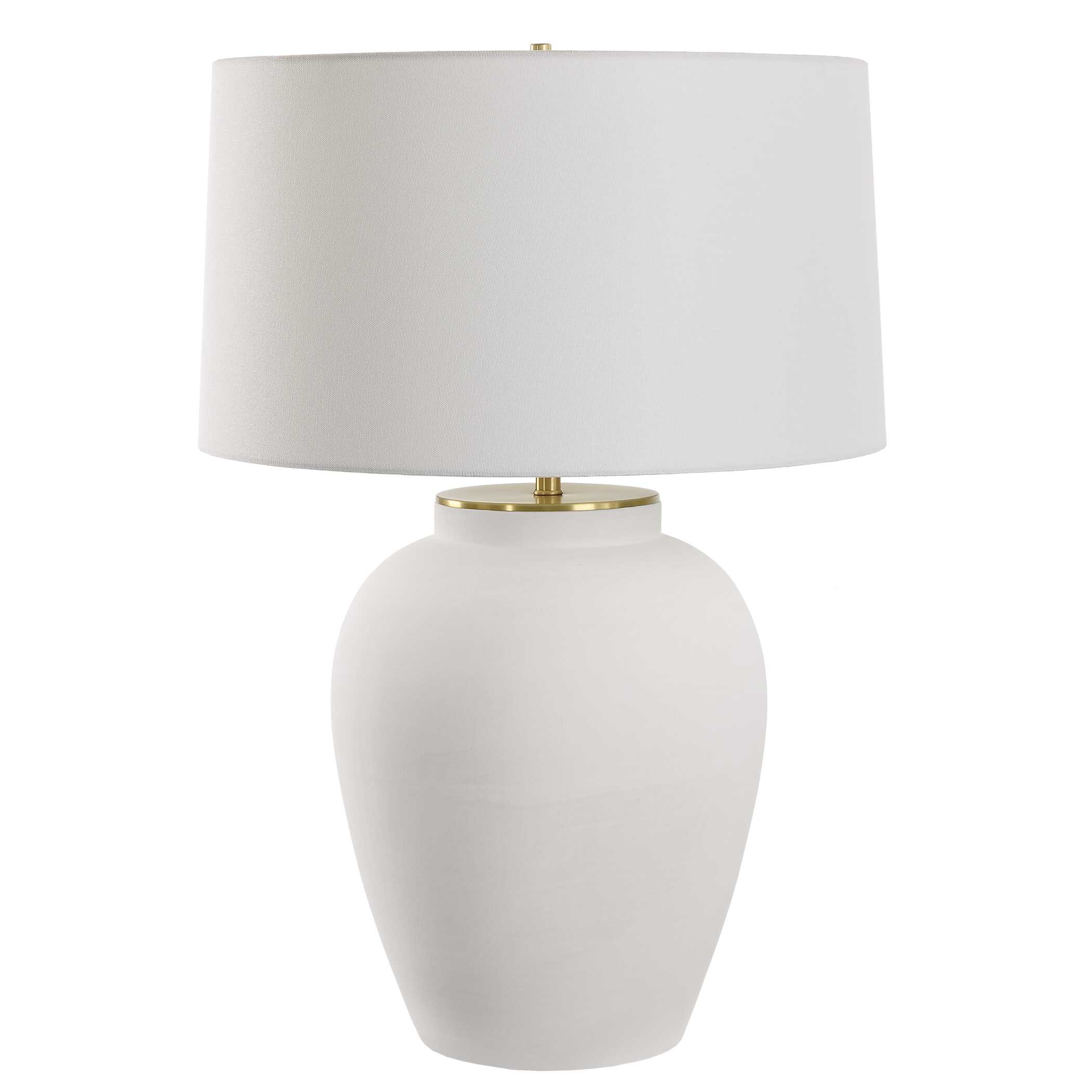 Adelaide White Table Lamp, by Uttermost, 20" width x 29" height x 20" depth View 5