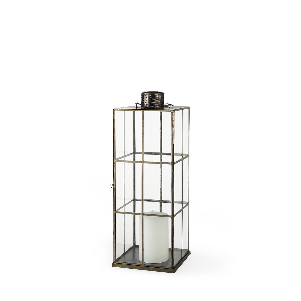 Grimwig (Medium) 8L x 8W x 23H LANTERN with SHEET BASE WITHOUT BEVEL, Lighting by Mercana, 8.27" length x 8.27" width x 22.83" height View 1