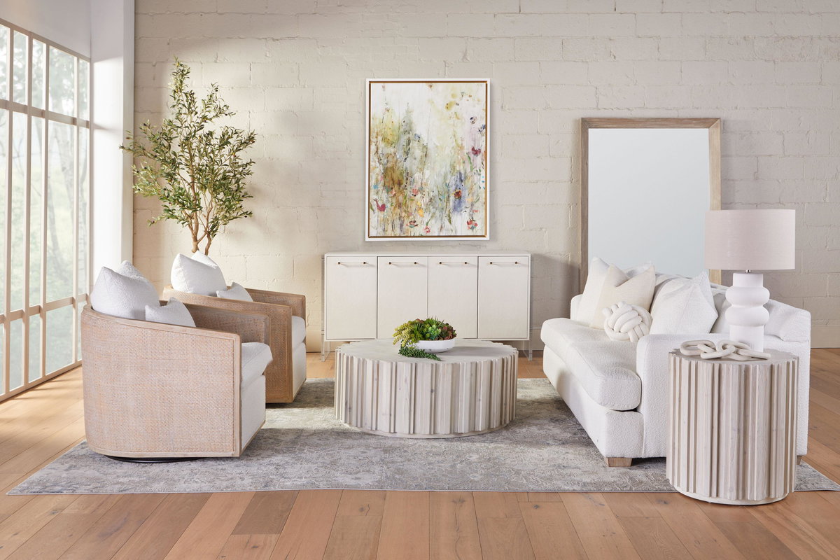 McGuire Swivel Club Chair, Accent Chair by Essentials for Living, 30" width x 35" height x 34.25" depth View 15