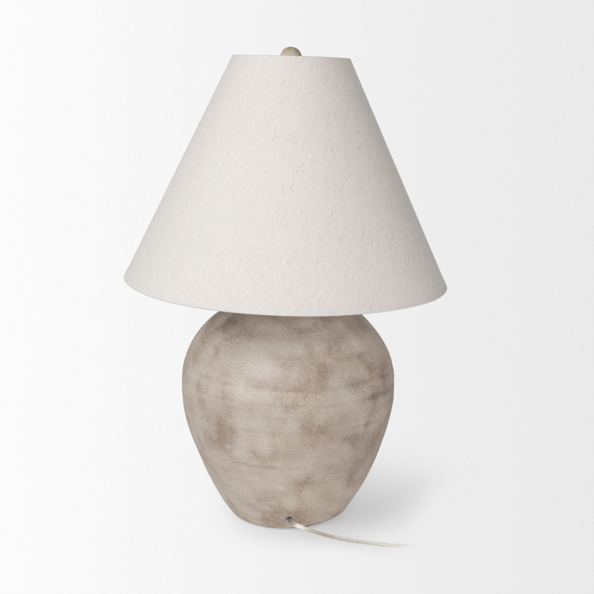 Marvin Taupe Ceramic Table Lamp large image 