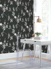 Imperial Blossoms Branch Black & White Wallpaper, by York Wall, 27' length x 2'3" width x 0.02" depth thumbnail 2