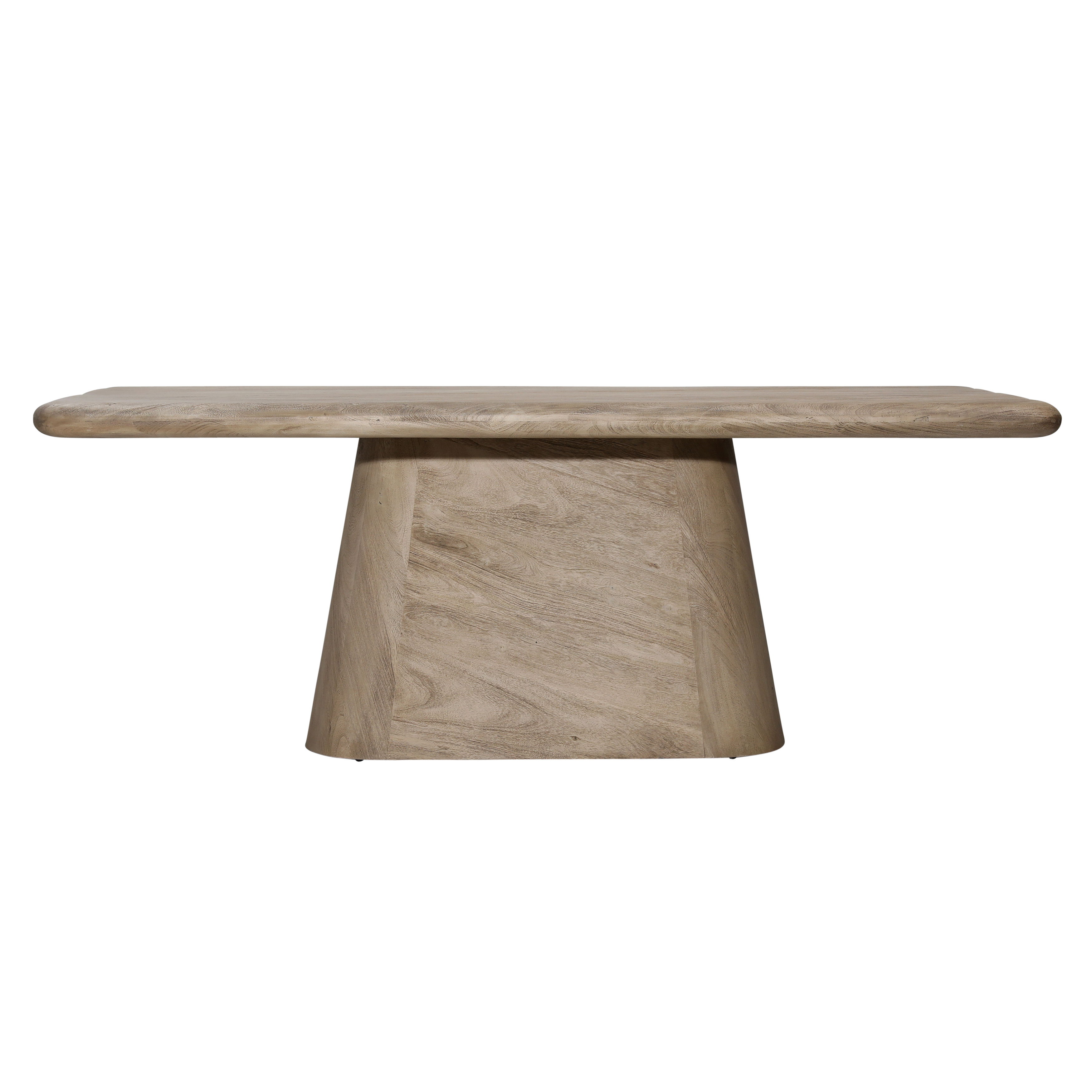 Marci Dining Table Weathered Natural 79', by Dovetail, 79" width x 30" height x 38.2" depth View 2
