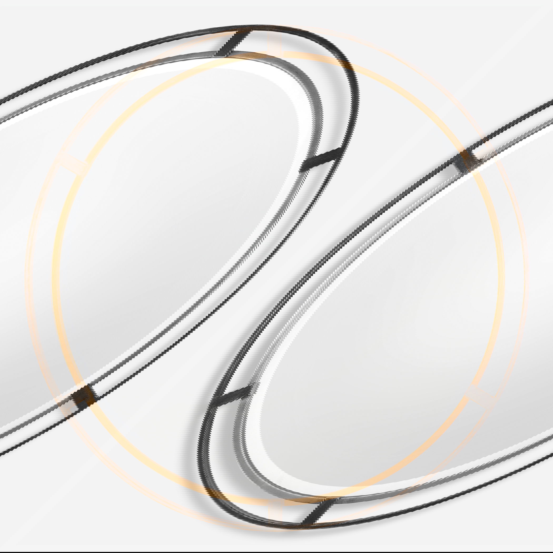 Carrizo Bronze Round Mirror, by Uttermost, 36.25" width x 36.25" height x 1.25" depth View 1