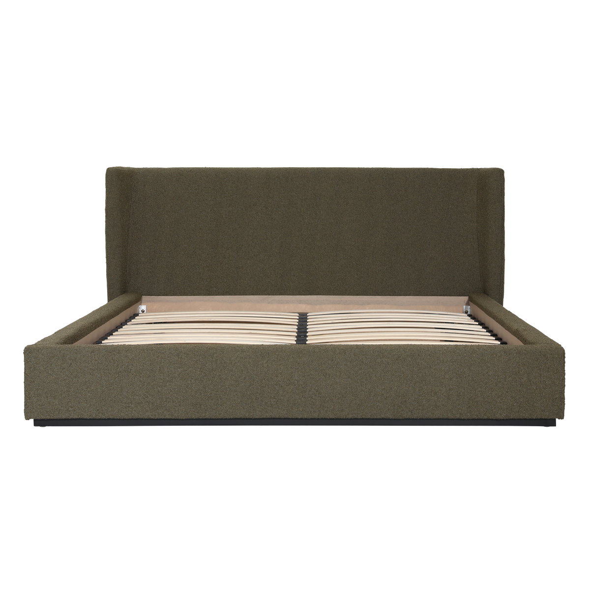 Tobias Bed Eastking Olive, by Dovetail, 88.75" width x 40" height x 89.5" depth View 2