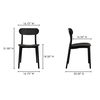 Kent Outdoor Dining Chair Black - Set Of Two, by Moe's Home, 16.75" width x 31" height x 20.5" depth thumbnail 9