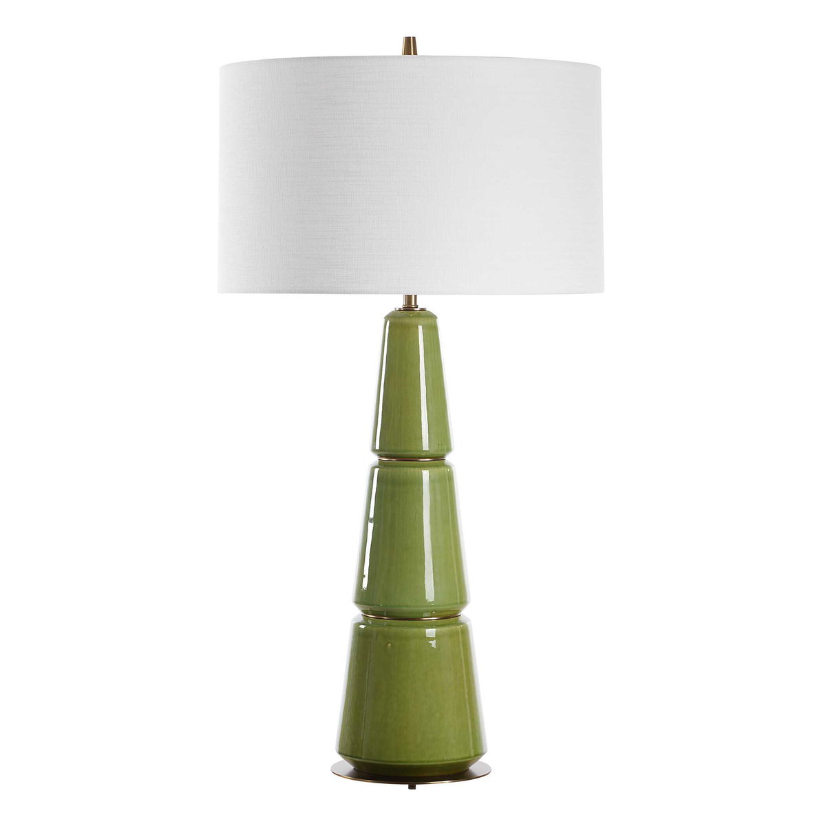 Mendell Moss Green Table Lamp, by Uttermost, 1'8" width x 3'3.5" height x 1'8" depth View 5