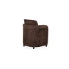 Mesto Rolling Dining Chair Dark Brown, by Moe's Home, 26" width x 32.5" height x 25.6" depth thumbnail 3