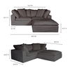 Clay Nook Modular Sectional Light Grey thumbnail 2