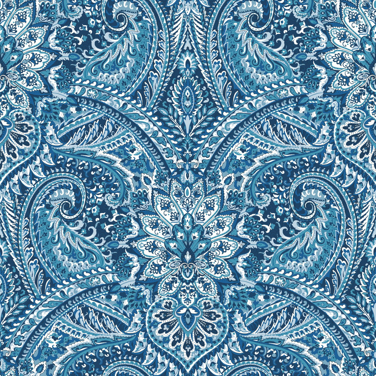 Swept Away Blue Peel & Stick Wallpaper, by York Wall, 16'6" length x 1'8.5" width x 0.02" depth