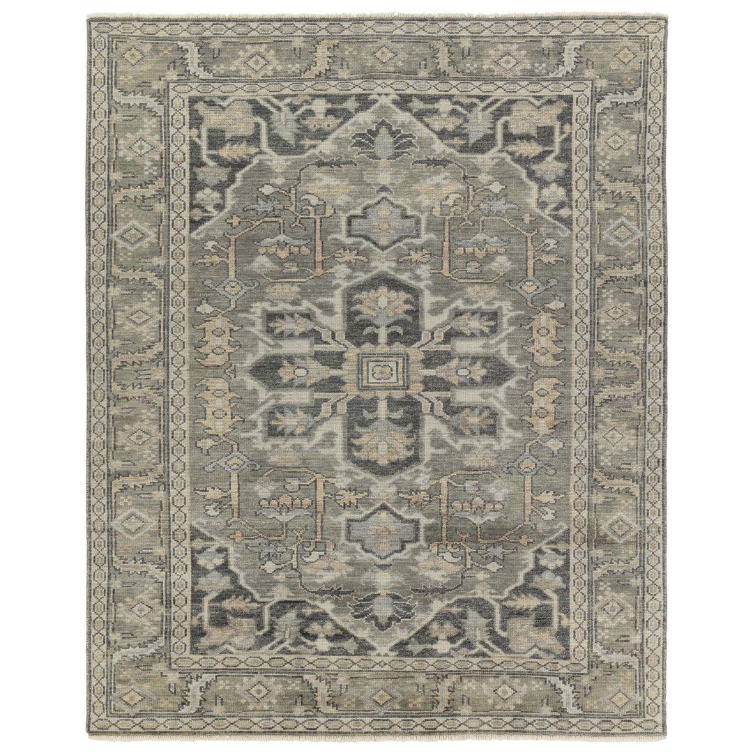 Jaipur Living Meradi SLN21 Handknotted Medallion Gray Area Rug (10'x14') large image 