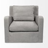 Denly III 38 X 38.25 X 34.5 Flint Gray Slipcover Upholstered Arm Chair, Accent Chair by Mercana, 38" length x 38.25" width x 34.5" height thumbnail 3