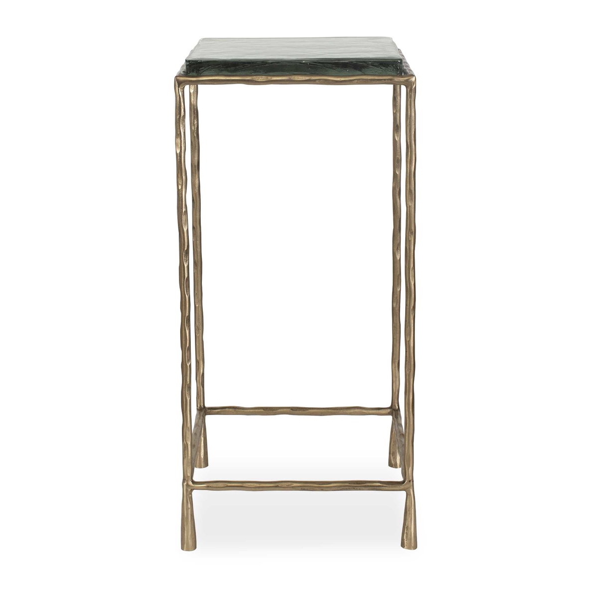 Ovard Antiqued Gold Accent Table, Side & End Table by Uttermost, 11.5" width x 24" height x 11.5" depth View 4