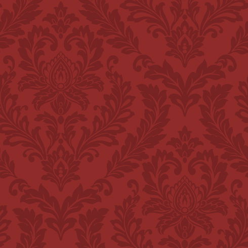 Damask Purple & Red Wallpaper