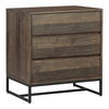 Elena 3 Drawer Nightstand Brown thumbnail 1