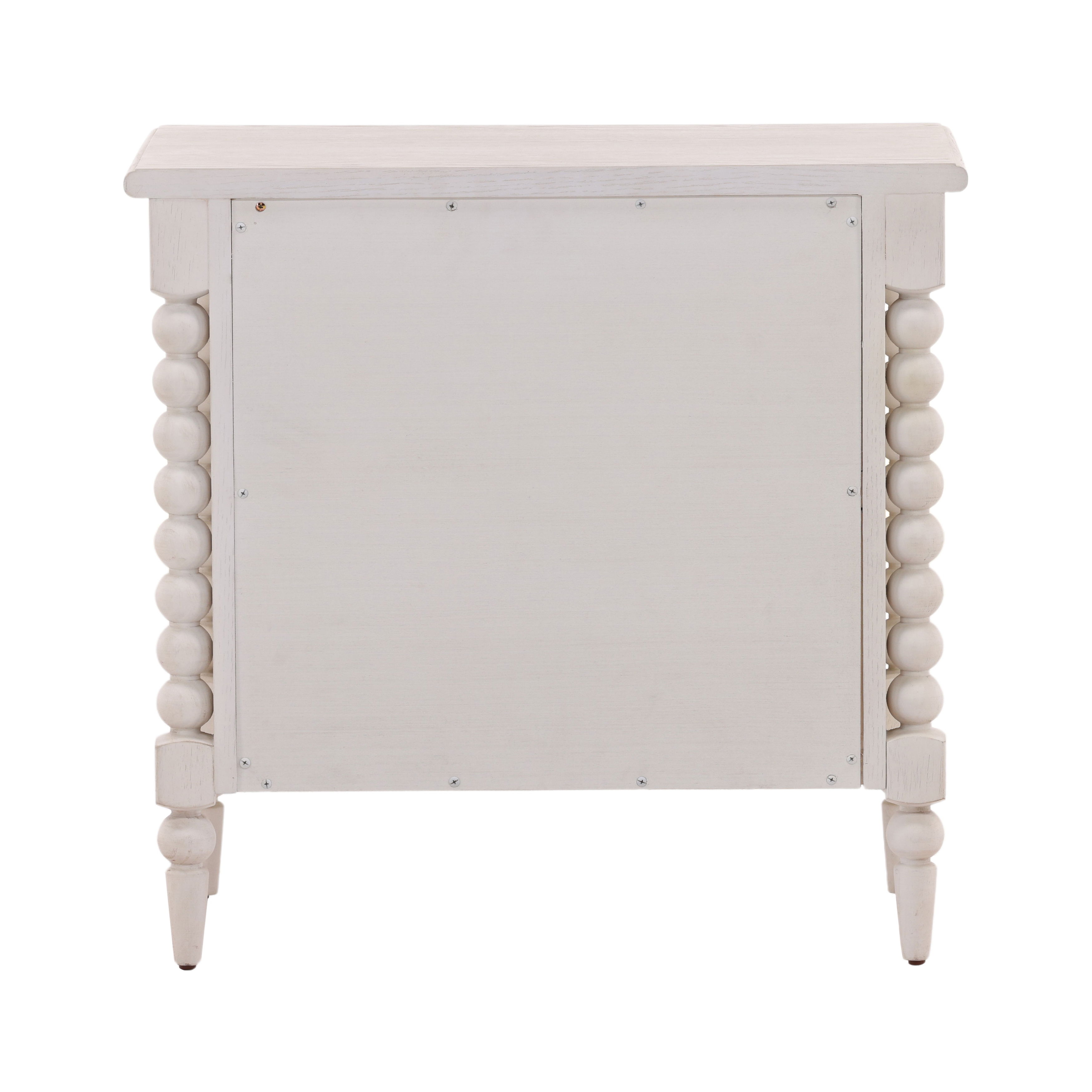 Marcellina Nightstand Whitewash, by Dovetail, 28" width x 27" height x 17.75" depth View 4
