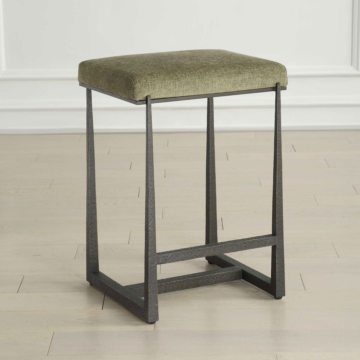 Midas Bronze Counter Stool, Counter & Bar Stool by Uttermost, 18.5" width x 26" height x 15.5" depth View 4