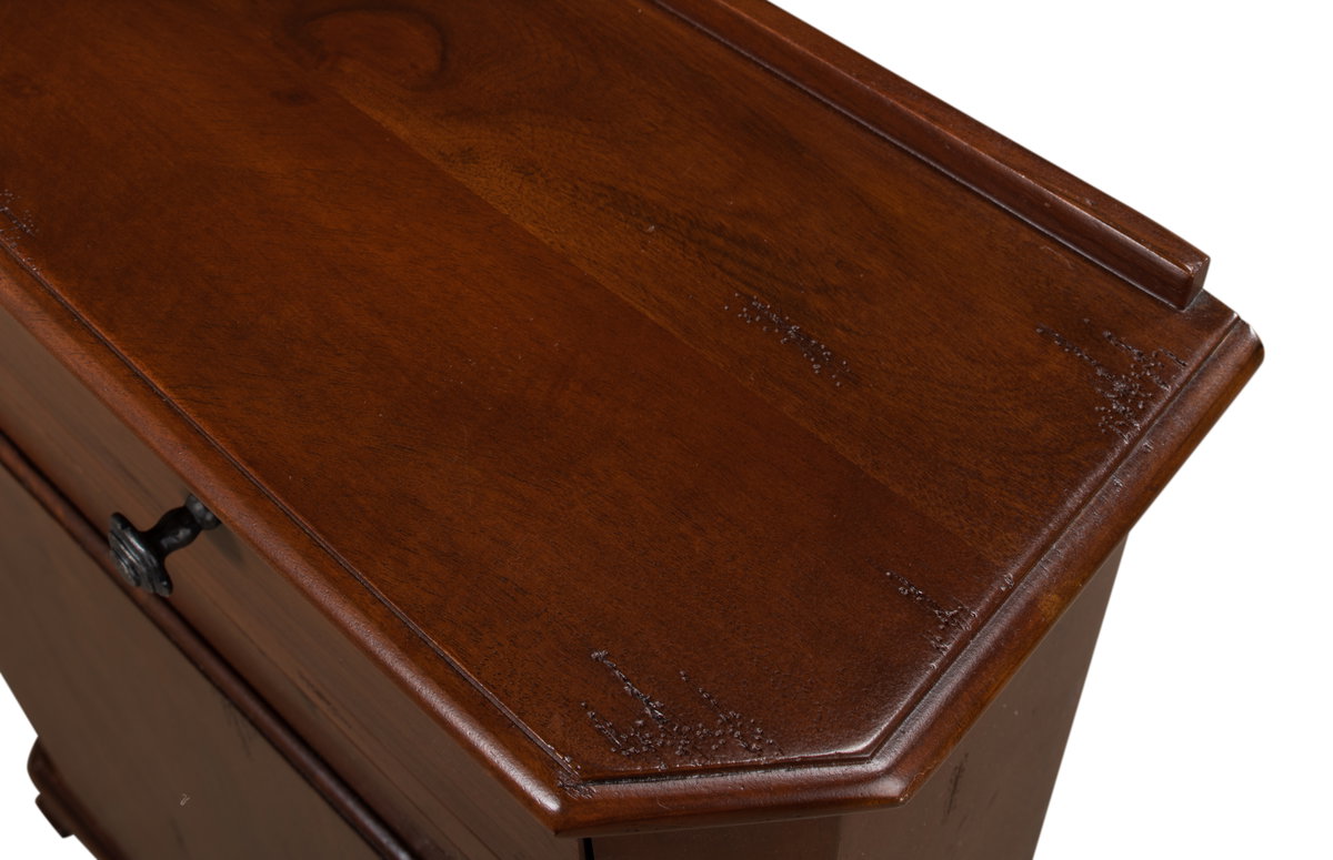 Dante Hall Cabinet  Walnut, by Sarreid, 7" length x 2'2" width x 2'11" height View 10