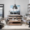 Minerva 19x22 Metallic Gray Hammered Detail Pendant Light, by Mercana, 19" length x 19" width x 22" height thumbnail 2