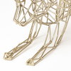 Frankie II 13L x 6W Gold Wire Framed Dog Shaped Decor, Decorative Object by Mercana, 13.39" length x 5.91" width x 12.2" height thumbnail 9