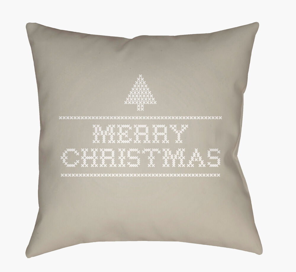 Merry Christmas III Accent Pillow, Decorative Pillow by Surya, 18" length x 18" width