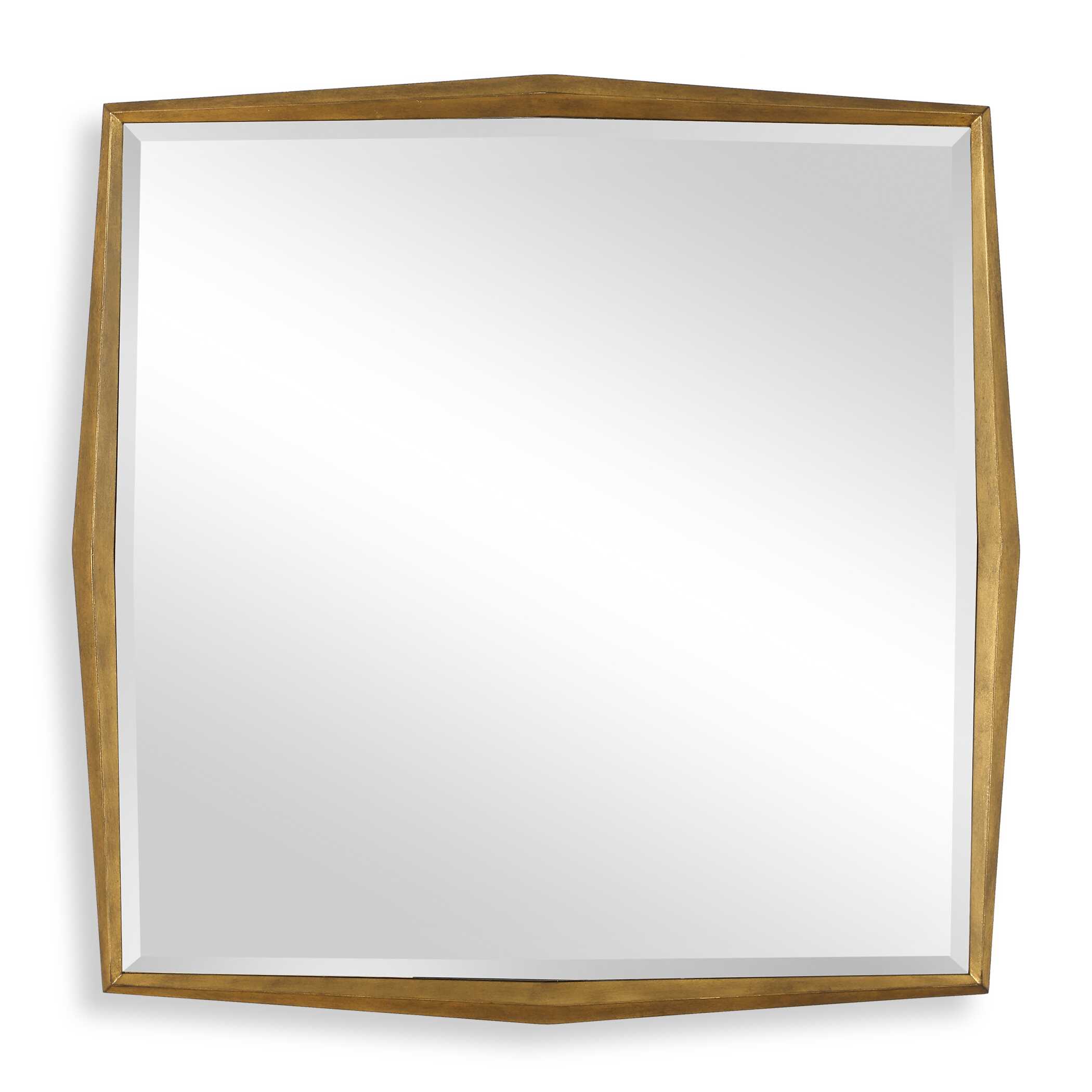 On Point Square Gold Mirror, by Uttermost, 40" width x 40" height x 1.25" depth View 1