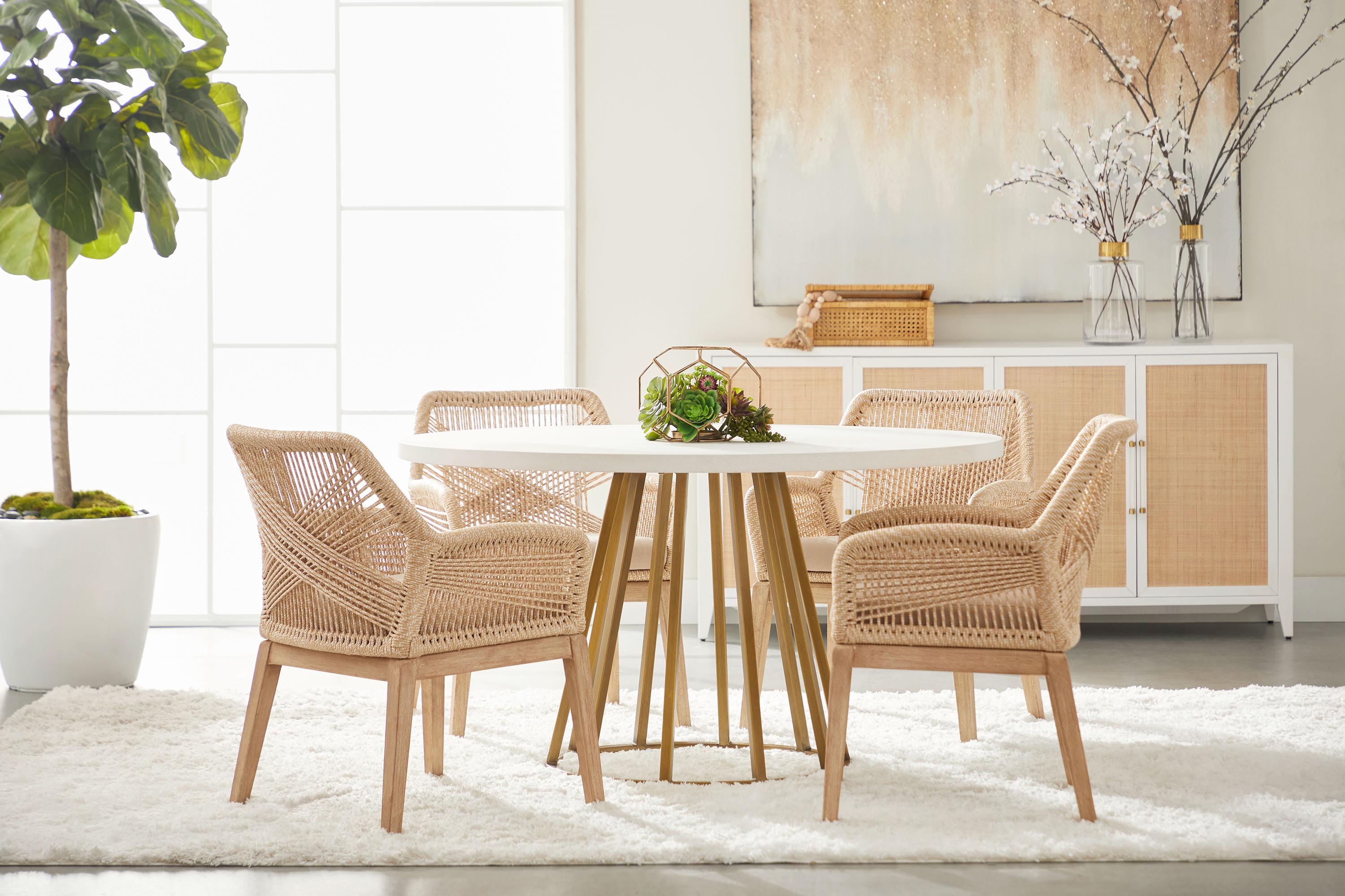 Turino 54' Round Dining Table Concrete Top large image 