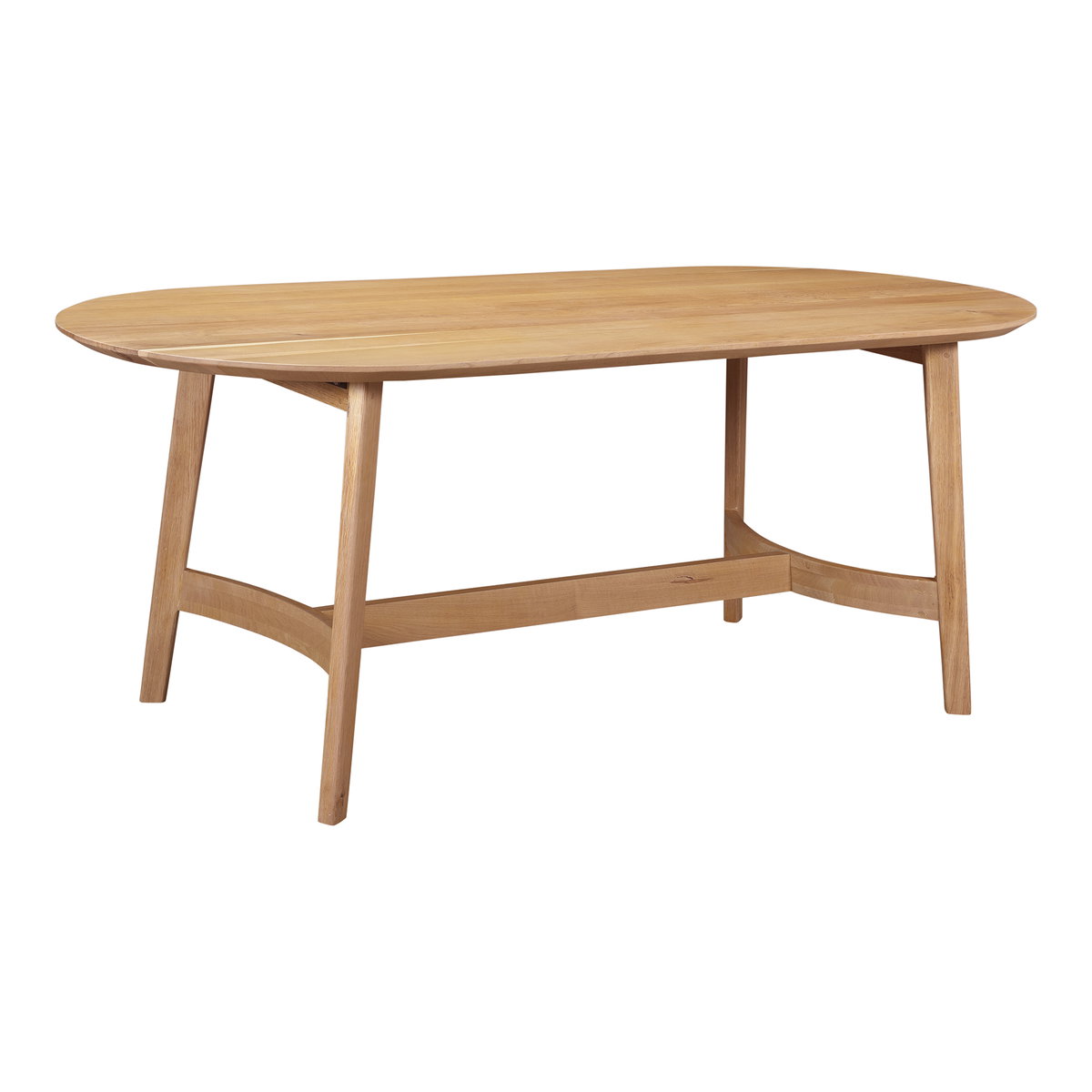 Trie Small Dining Table Natural, by Moe's Home, 76" width x 30" height x 36" depth View 2